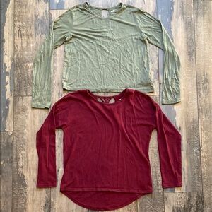 Old Navy Girls Long Sleeve Tee Shirt Top Set Bundle Soft Stretchy Sz Large 10/12